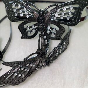 1-headband oversized butterfly metal and rhinestones